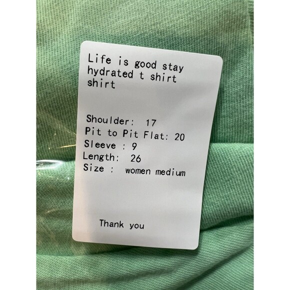 Life is Good Crusher T  Shirt Women’s Small Green Stay Hydrated - Picture 8 of 8